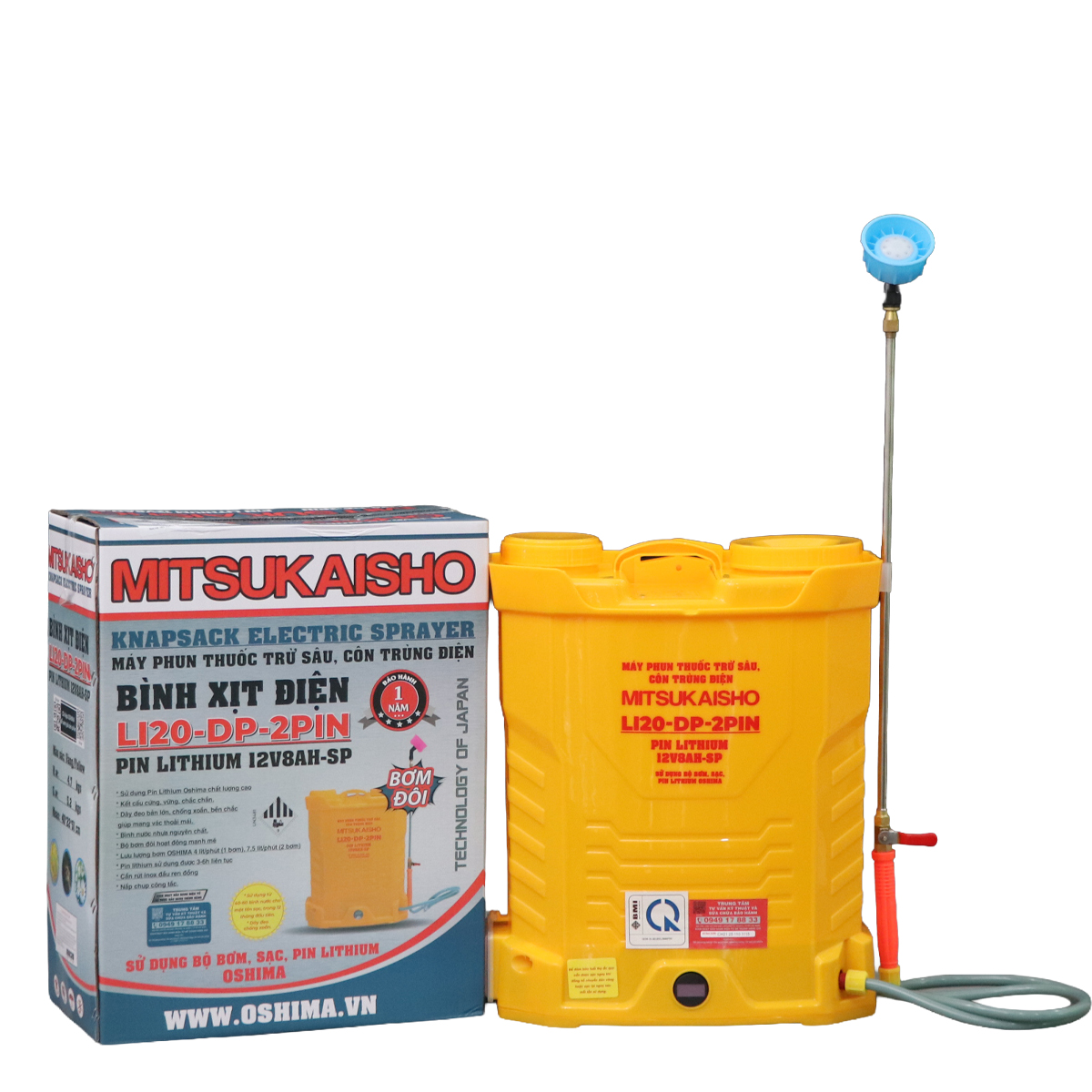 BÌNH XỊT ĐIỆN MITSUKAISHO LI 20DP - 2 PIN